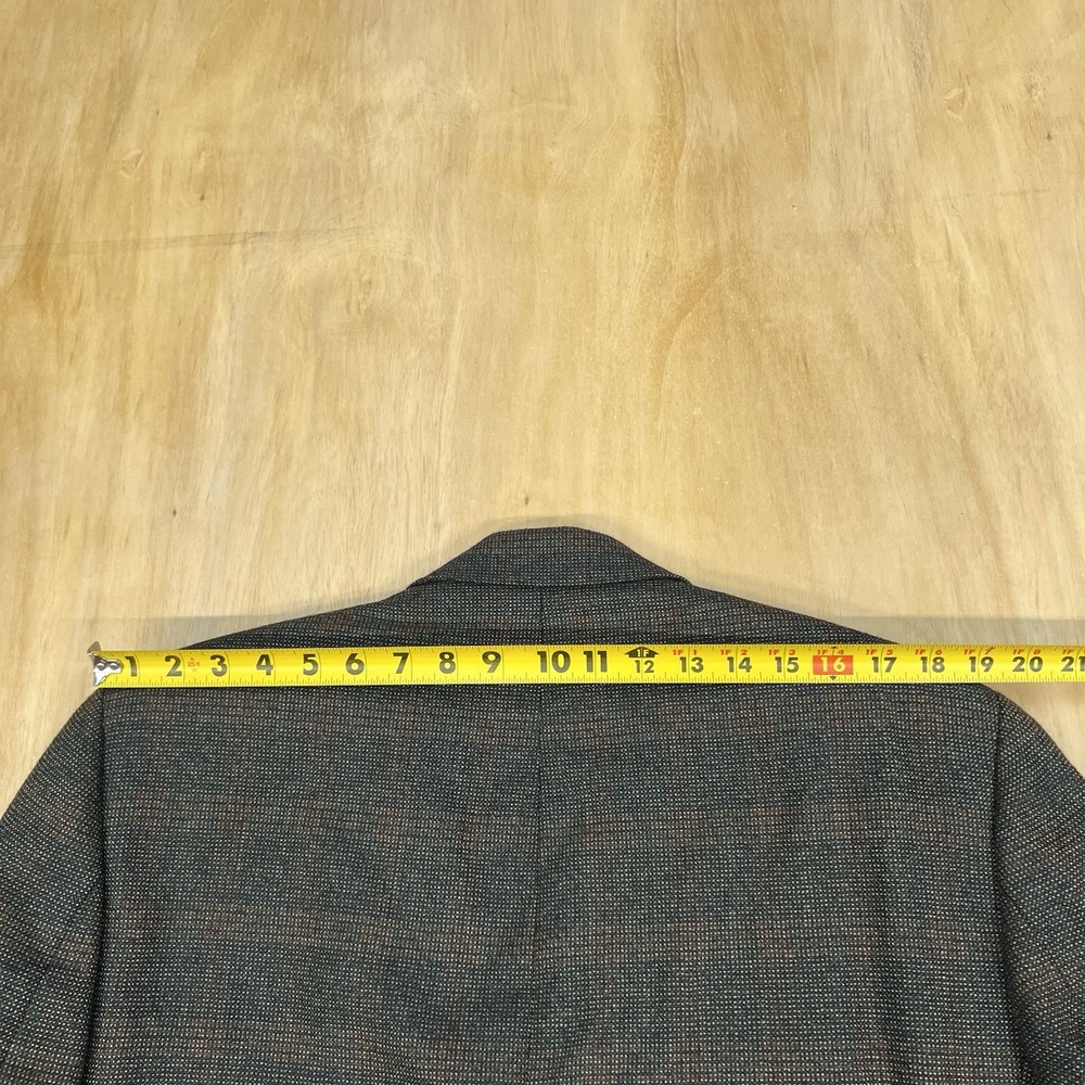 John W. Nordstrom Australian Merino Blazer Mens 42R Shoulder Pads 3 Button - Picture 6 of 12